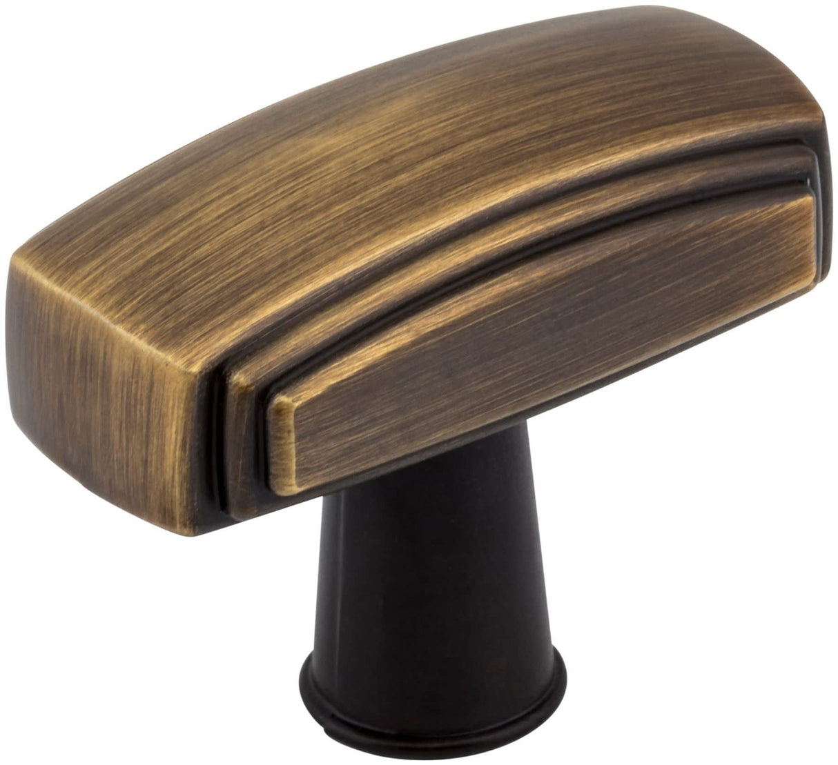 Jeffrey Alexander 519ABSB 1-9/16" Overall Length Antique Brushed Satin Brass Rectangle Delgado Cabinet Knob