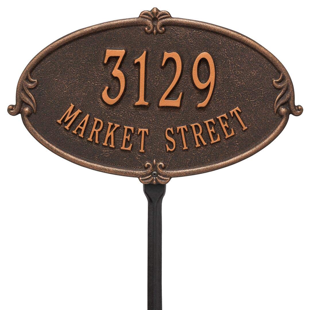 Whitehall 3117OB - Personalized Montecarlo Plaque - Standard - Lawn - 2 Line