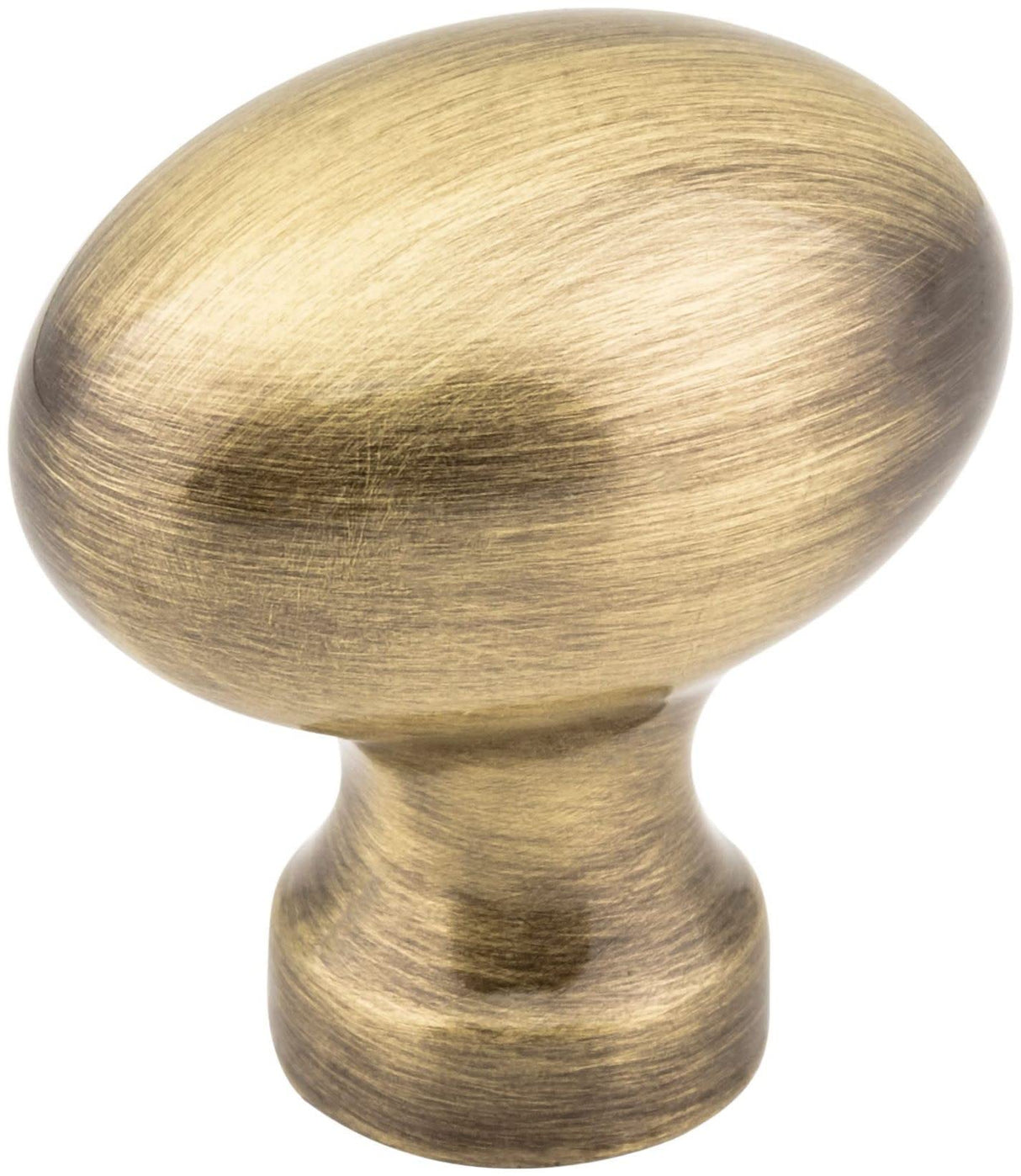 Jeffrey Alexander 3990AB 1-3/16" Overall Length Brushed Antique Brass Football Bordeaux Cabinet Knob