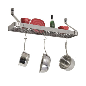 Enclume PR8B-30 SS 30" Bookshelf Rack w/ 12 Hooks SS