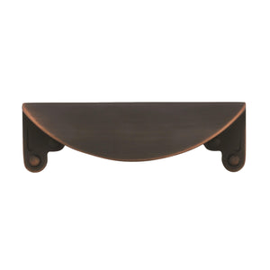 Amerock Cabinet Cup Pull Oil Rubbed Bronze 3 inch (76 mm) Center to Center Inspirations 1 Pack Drawer Pull Drawer Handle Cabinet Hardware