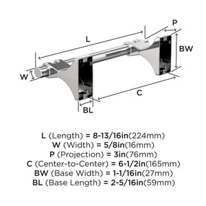 Amerock BH3605126 Chrome Pivoting Double Post Toilet Paper Holder 8-13/16 in. (224 mm) Length Toilet Tissue Holder Davenport Bath Tissue Holder Bathroom Hardware Bath Accessories