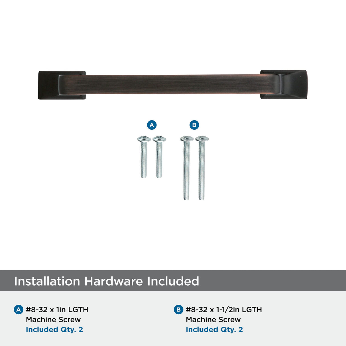 Amerock Cabinet Pull Oil Rubbed Bronze 3-3/4 inch (96 mm) Center to Center Westerly 1 Pack Drawer Pull Drawer Handle Cabinet Hardware