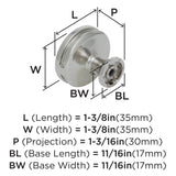 Amerock Cabinet Knob Polished Nickel 1-3/8 inch (35 mm) Diameter Oberon 1 Pack Drawer Knob Cabinet Hardware