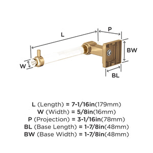 Amerock BH36061CCZ Clear/Champagne Bronze Single Post Toilet Paper Holder 7-1/16 in. (179 mm) Toilet Tissue Holder Glacio Bath Tissue Holder Bathroom Hardware Bath Accessories