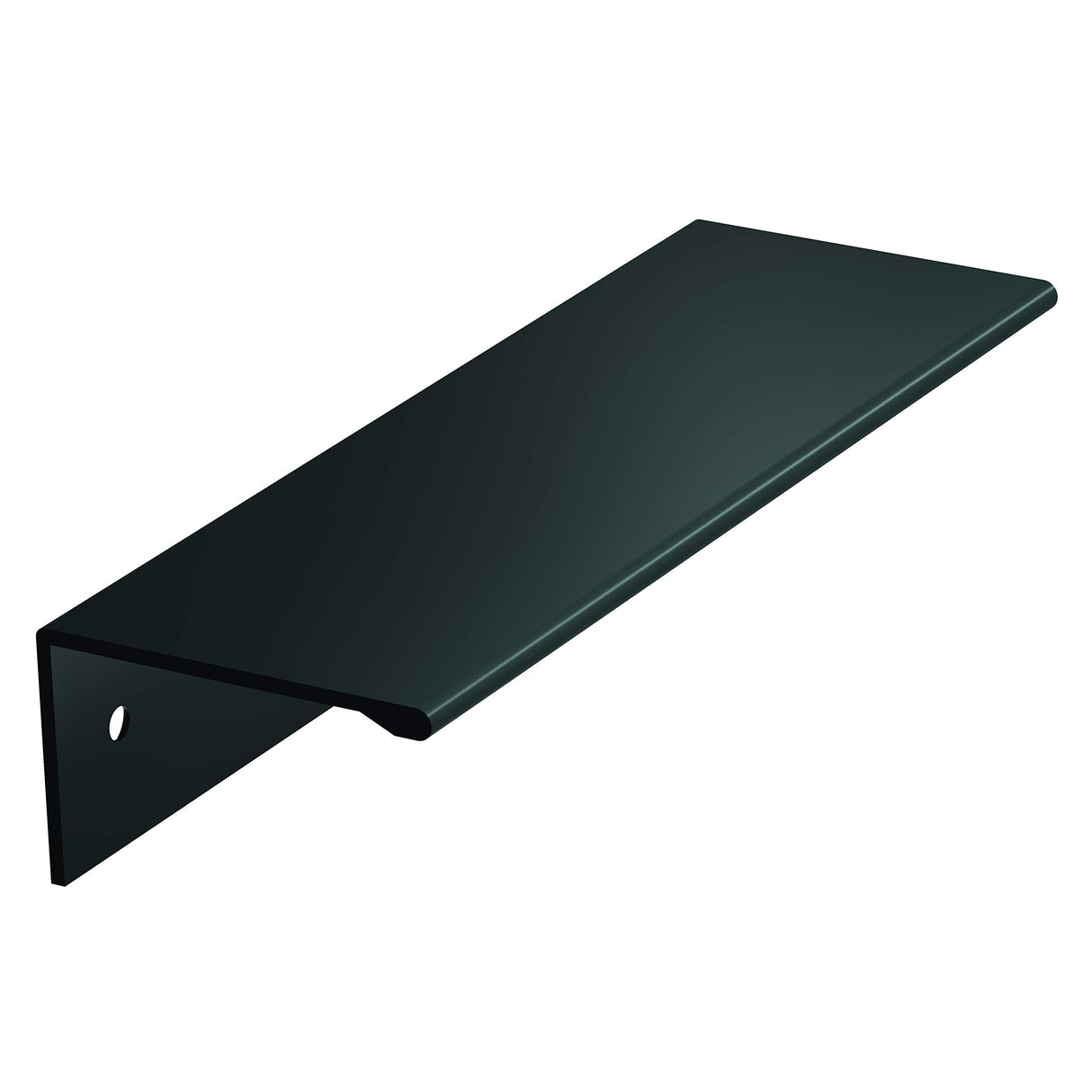 Amerock Cabinet Pull Matte Black 3-3/4 inch (96 mm) Center to Center Edge Pull 1 Pack Drawer Pull Drawer Handle Cabinet Hardware