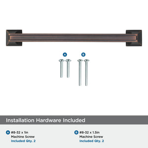 Amerock Cabinet Pull Oil Rubbed Bronze 6-5/16 inch (160 mm) Center to Center Mulholland 1 Pack Drawer Pull Drawer Handle Cabinet Hardware