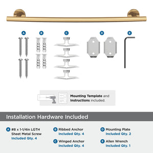 Amerock BH26543CZ Champagne Bronze Towel Bar 18 in (457 mm) Towel Rack Arrondi Bathroom Towel Holder Bathroom Hardware Bath Accessories