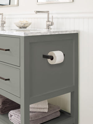 Amerock BH36081ORB Oil Rubbed Bronze Single Post Toilet Paper Holder 5-7/8 in. (149 mm) Length Toilet Tissue Holder Monument Bath Tissue Holder Bathroom Hardware Bath Accessories