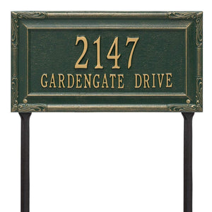Whitehall 3289GG - Personalized Gardengate Plaque - Grande - Lawn - 2 line