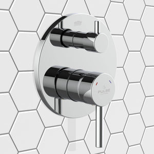 PULSE ShowerSpas 3005-RIVD-CH Two Way Tru-Temp Pressure Balance 1/2" Rough-In Valve with Chrome Trim Kit