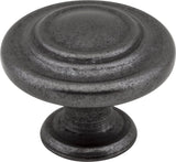 Elements 107ASM 1-5/16" Diameter Distressed Antique Silver Round Arcadia Cabinet Knob