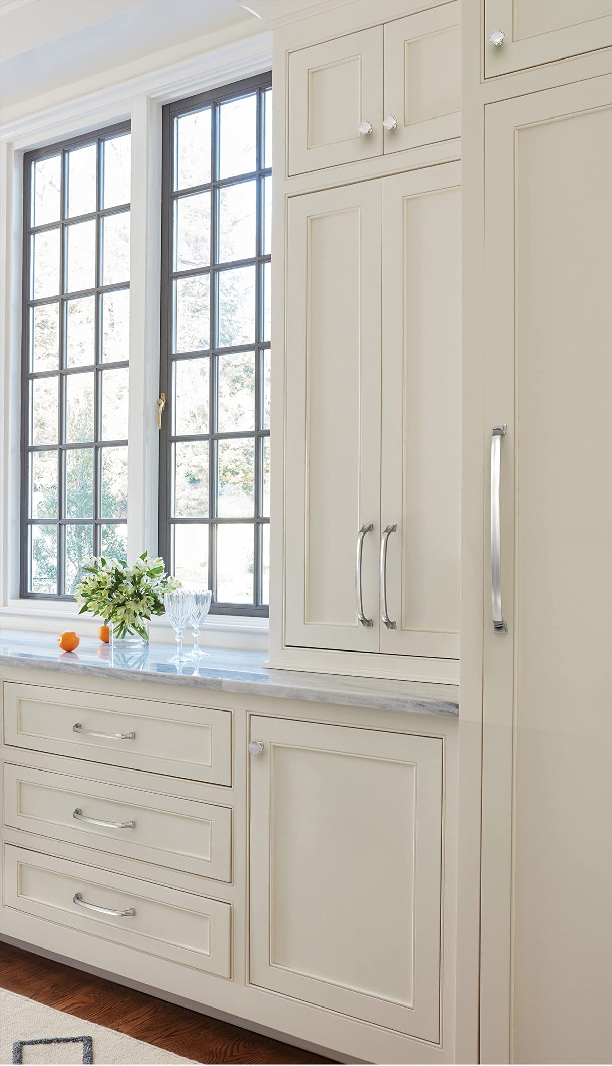 Amerock BP5535126 Polished Chrome Cabinet Pull 8 in (203 mm) Center-to-Center Cabinet Handle Revitalize Drawer Pull Kitchen Cabinet Handle Furniture Hardware