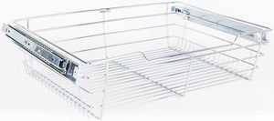 Hardware Resources POB1-16176CH Chrome Closet Pullout Basket with Slides 16