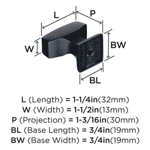 Amerock Cabinet Knob Black Bronze 1-1/4 inch (32 mm) Length Mulholland 1 Pack Drawer Knob Cabinet Hardware