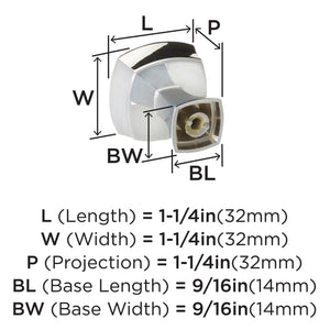 Amerock Cabinet Knob Polished Chrome 1-1/4 inch (32 mm) Length Stature 1 Pack Drawer Knob Cabinet Hardware