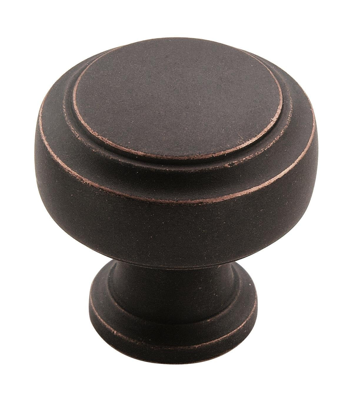 Amerock Cabinet Knob Dark Oiled Bronze 1-3/16 inch (30 mm) Diameter Highland Ridge 1 Pack Drawer Knob Cabinet Hardware