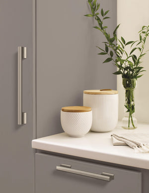 Amerock Cabinet Pull Satin Nickel 6-5/16 inch (160 mm) Center-to-Center Status 1 Pack Drawer Pull Cabinet Handle Cabinet Hardware