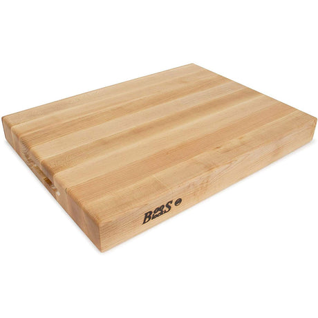 John Boos Maple Wood Cutting Board for Kitchen Prep 20 Inches x 15 Inches, 2.25 Inches Thick Reversible End Grain Rectangular Charcuterie Boos Block