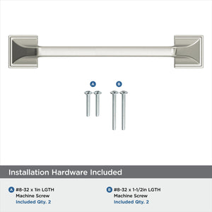 Amerock Cabinet Pull Satin Nickel 5-1/16 inch (128 mm) Center-to-Center Exceed 1 Pack Drawer Pull Cabinet Handle Cabinet Hardware