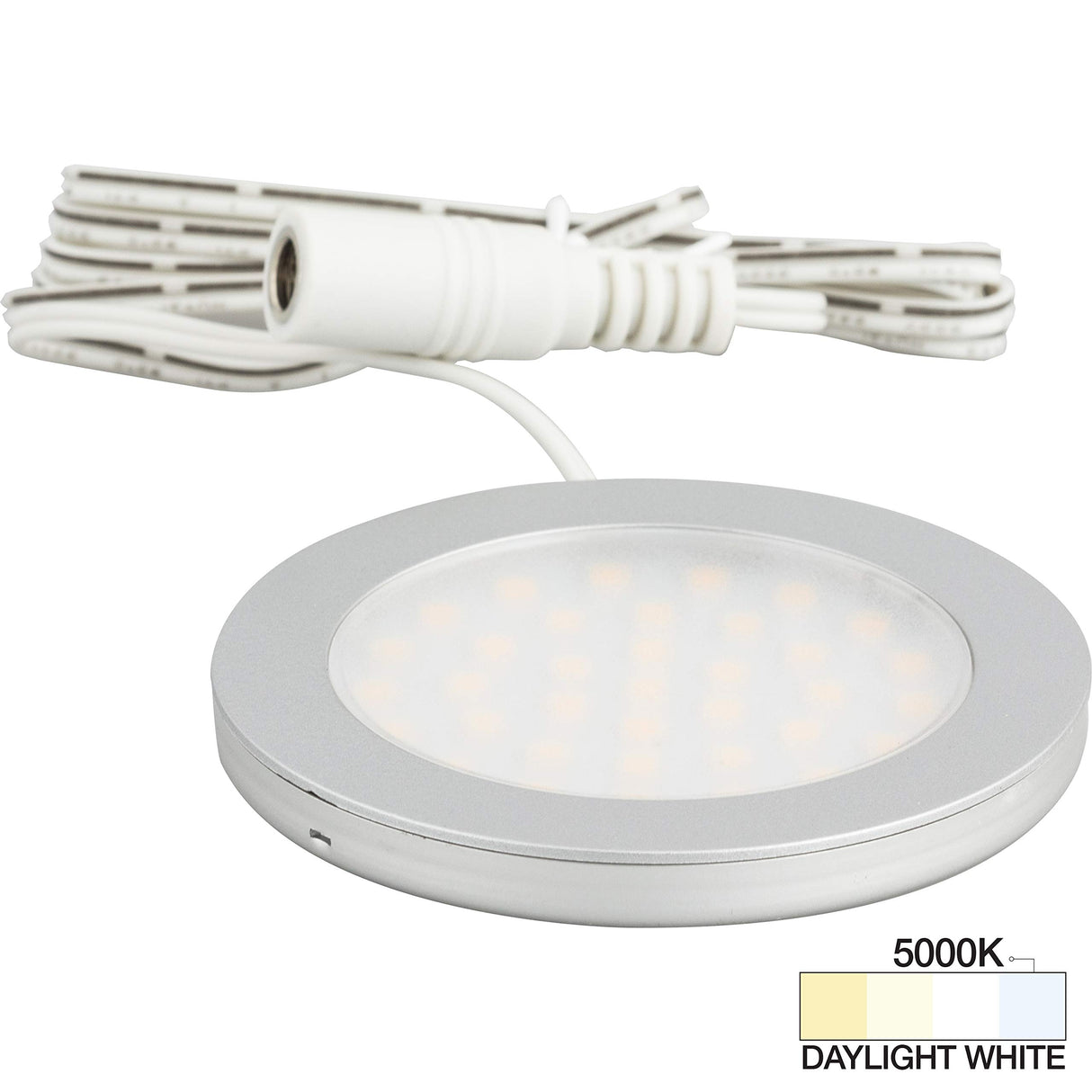 Task Lighting L-UT-FR-3SN-50 190 Lumen Satin Nickel Ultra Thin Puck Light, 5000K Daylight White