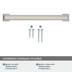 Amerock BP37360G10 Satin Nickel Cabinet Pull 6-5/16 in (160 mm) Center-to-Center Cabinet Handle Appoint Drawer Pull Kitchen Cabinet Handle Furniture Hardware