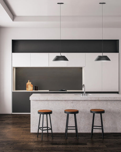 Kuzco PD51212-BK/GD MAGELLAN 12" PENDANT OUTER BLACK INNER GOLD SHADE 18W 120VAC WITH LED DRIVER 3000K 90CRI