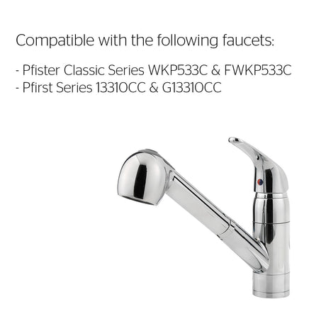 Pfister 920048A Pull Out Spray Head, Polished Chrome 920-048A