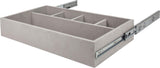 Hardware Resources JD1-24-GR Grey Felt 5-Compartment Jewelry Organizer Drawer