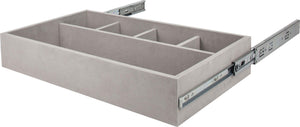 Hardware Resources JD1-24-GR Grey Felt 5-Compartment Jewelry Organizer Drawer