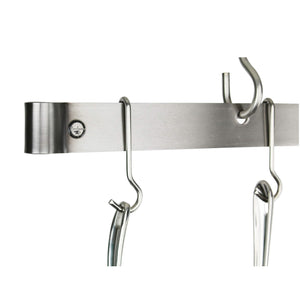 Enclume PR1836 SS 36" Offset Hook Ceiling Bar w/ 6 Hooks SS
