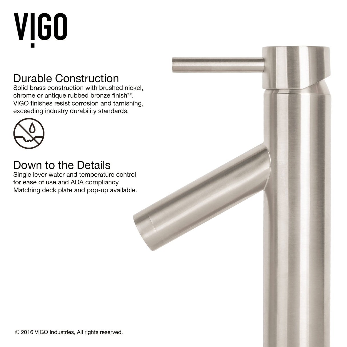 VIGO Rectangular Titanium Glass Vessel Bathroom Sink Set With Dior Vessel Faucet In Brushed Nickel With Pop-Up Drain