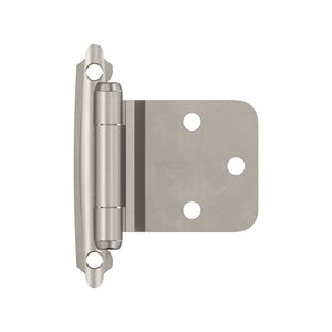 Amerock BPR7630G10 Reverse Bevel Face Mount Cabinet Hinge Variable Overlay Self Closing Face Mount Satin Nickel Kitchen Cabinet Door Hinge 1 Pair/2 Pack Functional Hardware