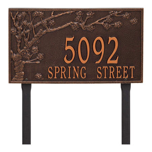 Whitehall 2943AC - Personalized Spring Blossom Plaque - Estate - Lawn - 2 Line