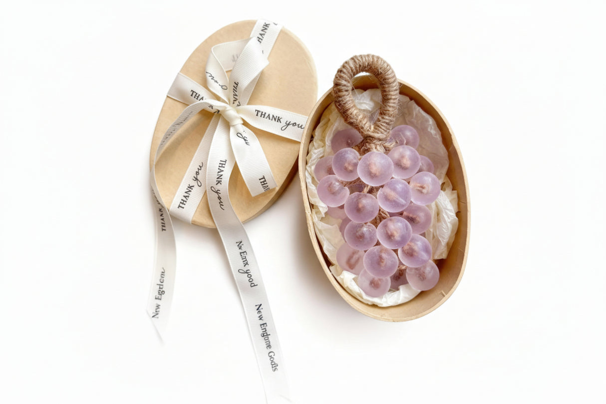 Soap on a Rope! - Purple Grape Cluster Hanging Accent - Artisan-Style Decorative Bathroom & Closet Decor