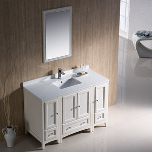Fresca FVN20-122412AW Fresca Oxford 48" Antique White Traditional Bathroom Vanity