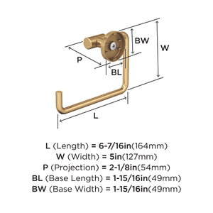 Amerock BH26541CZ Champagne Bronze Towel Ring 6-7/16 in (164 mm) Length Towel Holder Arrondi Hand Towel Holder for Bathroom Wall Small Kitchen Towel Holder Bath Accessories