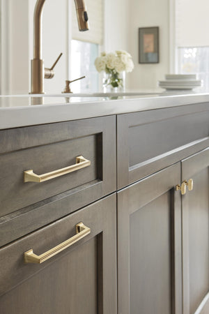 Amerock Cabinet Pull Champagne Bronze 6-5/16 inch (160 mm) Center to Center Mulholland 1 Pack Drawer Pull Drawer Handle Cabinet Hardware