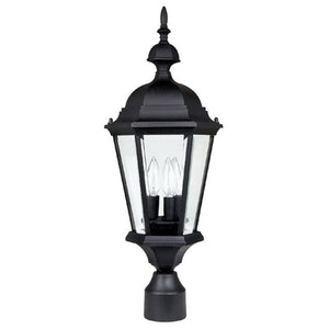 Capital Lighting 9725BK Carriage House 3 Light Outdoor Post Lantern Black