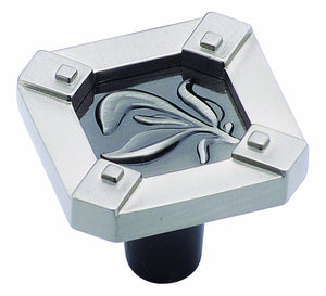 Amerock BP4468GPT Ambrosia Knob Garden Pewter and, Satin Nickel, 1-1/4-Inch Diameter