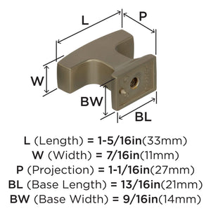 Amerock Cabinet Knob Golden Champagne 1-5/16 inch (33 mm) Length Westerly 1 Pack Drawer Knob Cabinet Hardware