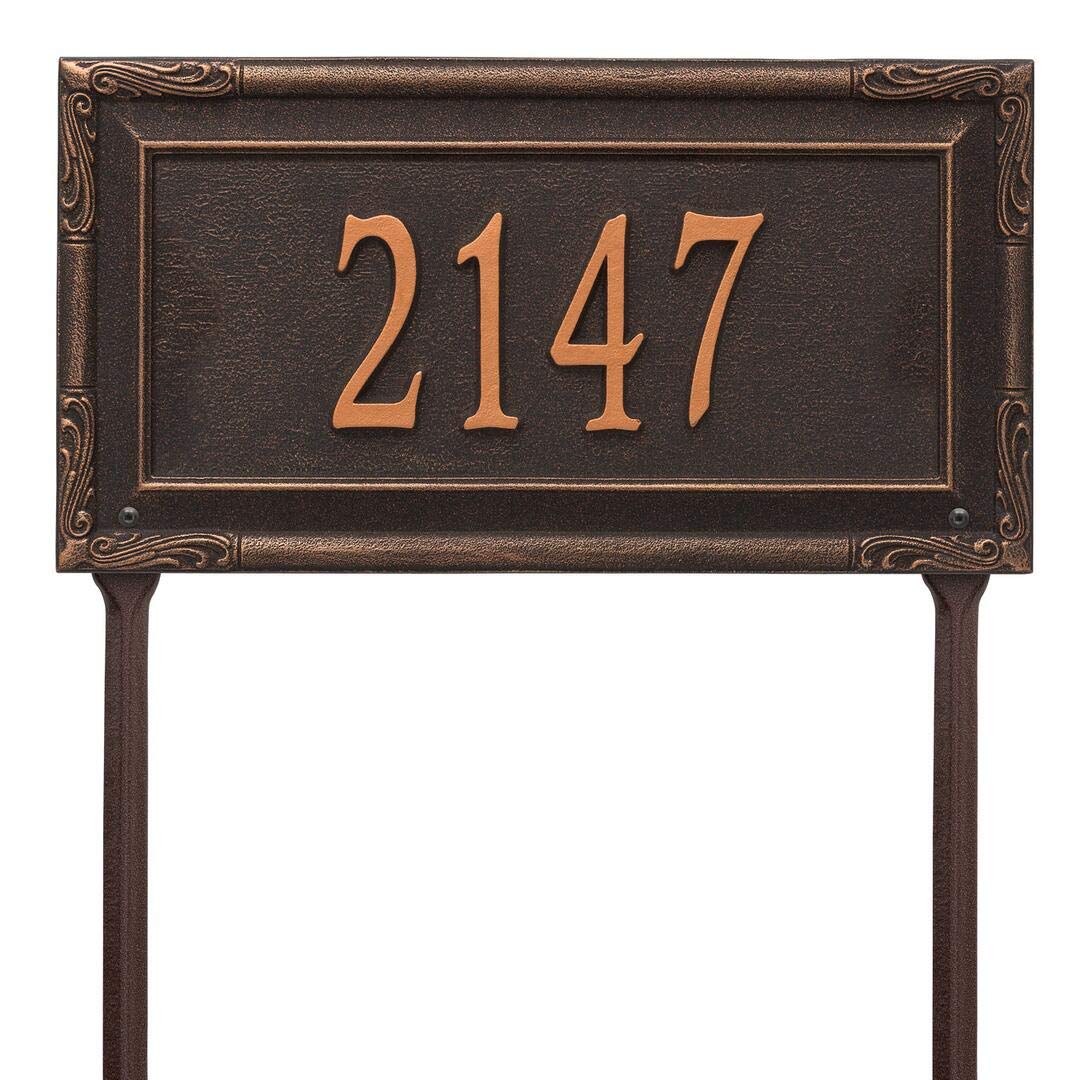 Whitehall 3288OB - Personalized Gardengate Plaque - Grande - Lawn - 1 line