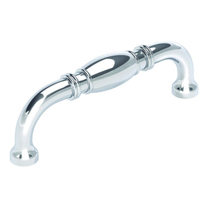 Amerock Cabinet Pull Polished Chrome 3-3/4 inch (96 mm) Center-to-Center Granby 1 Pack Drawer Pull Drawer Handle Cabinet Hardware