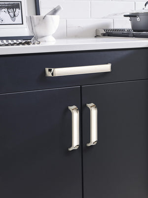 Amerock Cabinet Pull Polished Nickel 10-1/16 inch (256 mm) Center to Center Concentric 1 Pack Drawer Pull Drawer Handle Cabinet Hardware