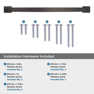 Amerock Appliance Pull Oil Rubbed Bronze 18 inch (457 mm) Center to Center Candler 1 Pack Drawer Pull Drawer Handle Cabinet Hardware