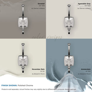 Amerock H3700226 Kinsale Double Prong Decorative Wall Hook Polished Chrome Hook for Coats, Hats, Backpacks, Bags Hooks for Bathroom, Bedroom, Closet, Entryway, Laundry Room, Office