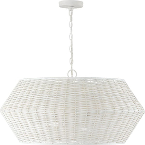 Capital Lighting 347861HH Boca 6 Light Pendant Chalk White