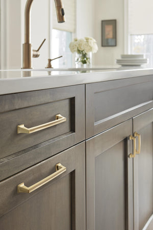 Amerock Cabinet Pull Champagne Bronze 3-3/4 inch (96 mm) Center to Center Mulholland 1 Pack Drawer Pull Drawer Handle Cabinet Hardware