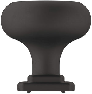 Amerock Cabinet Knob Matte Black 1-1/4 inch (32 mm) Diameter Surpass 1 Pack Drawer Knob Cabinet Hardware