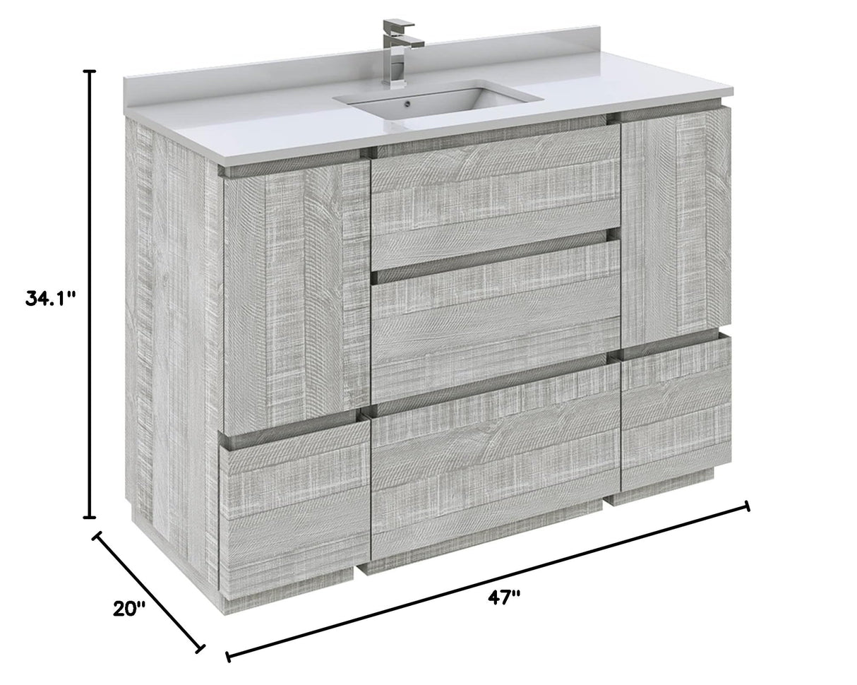 Fresca FCB31-122412ASH-FC Fresca Formosa 47" Floor Standing Modern Bathroom Cabinet in Ash